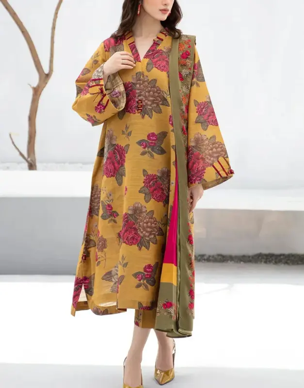 Digital All-Over Print Premium Quality EID Lawn Dress with Voil Lawn Dupatta